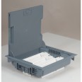 Напольная коробка с глубиной 75-105 мм - неукомплектованная - 18 модулей -антикоррозийное покрытие - серый RAL 7031
