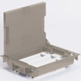 Напольная коробка с глубиной 75-105 мм - неукомплектованная - 24 модуля - под покрытие - бежевый RAL 1019