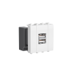 USB зарядное устройство модульное, `Avanti`, `Белое облако`, 2 модуля