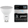 Лампа Gauss LED MR16 GU10-dim 5W 530lm 4100K диммируемая 1/10/100