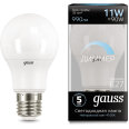 Лампа Gauss LED A60-dim E27 11W 990lm 4100К диммируемая 1/10/50