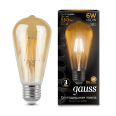 Лампа Gauss LED Filament ST64 E27 6W Gold 550lm 2400К 1/10/40