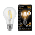 Лампа Gauss LED Filament A60 E27 10W 930lm 2700К step dimmable 1/10/40