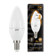 Лампа Gauss LED Свеча E14 7W 520lm 3000К step dimmable 1/10/100