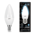 Лампа Gauss LED Свеча E14 6.5W 550lm 4100К 1/10/50
