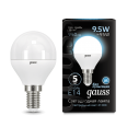Лампа Gauss LED Шар E14 9.5W 950lm 4100K 1/10/50