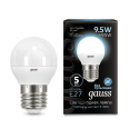 Лампа Gauss LED Шар E27 9.5W 950lm 4100K 1/10/50