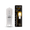 Лампа Gauss LED G9 AC220-240V 3W 240lm 2700K пластик 1/10/200