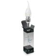 Лампа светодиодная свеча на ветру для хрустальных люстр (прозрачная) диммируемая 5W 4100K E14 Gauss