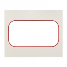 Стокгольм Рамка для розетки 2-местная белая с линией цвета красный EKF PROxima