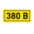 Наклейка `380В` (10х15мм.) EKF PROxima