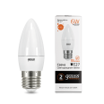 Лампа Gauss LED Elementary Свеча 6W E27 420lm 3000K 1/10/50