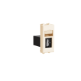 USB 2.0 розетка модульная, тип А-А, `Avanti`, `Ванильная дымка`, 1 модуль