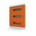 Щит встраиваемый 54 мод. IP41, прозрачная оранжевая дверца