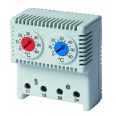 Сдвоенный термостат, диапазон температур для NC контакта: 10-50гр.C, дляNO: 20-80гр.C