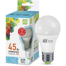 Лампа LED-А60-econom 5W/4000К 220В Е27 900Лм ASD