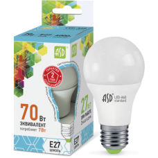 Лампа LED-А60-econom 7W/4000К 220В Е27 600Лм ASD
