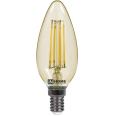 Лампа светодиодная LED-СВЕЧА-deco 7Вт 220В Е14 3000К 630Лм золотистая IN HOME