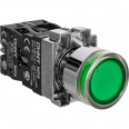 Кнопка управления NP2-BW3361 плоская, зеленая, 1НО, AC/DC230В(LED), IP40 (R)