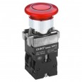 Кнопка управления `Грибок` Д.40мм с самовозвратом NP2-BW4462 с подсветкой красная 1НЗ IP40