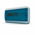 Щит навесной 18 мод. IP65, прозрачная синяя дверца