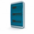 Щит навесной 36 мод. IP65, прозрачная синяя дверца