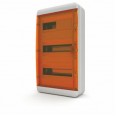 Щит навесной 36 мод. IP65, прозрачная оранжевая дверца