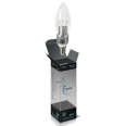 Лампа светодиодная свеча для хрустальных люстр прозрачная диммируемая 5W 4100K E14 Gauss(60гл)