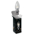 Лампа светодиодная свеча для хрустальных люстр прозрачная 3W 2700K E27 Gauss