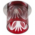 DK53 CH/R Точечные светильники ЭРА декор cтекл.стакан `листья` G9,220V, 40W, хром/красный