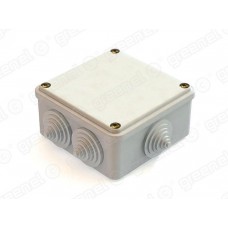 Коробка распаячная открытой установки 100х100х50 IP55 цвет серый RAL 7035 (48шт)