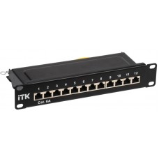 ITK 1U патч-панель кат.6A STP 12 портов 10` Dual IDC