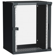 ITK Шкаф LINEA WE 15U 600x450мм дверь стекло черный