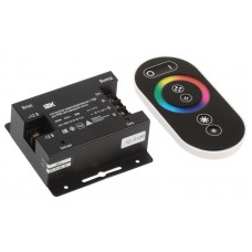 Контроллер с ПДУ радио (черный) RGB 3 канала 12В, 6А, 216Вт IEK