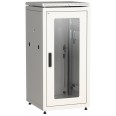 ITK Шкаф сетевой 19` LINEA N 28U 600х600 мм стеклянная передняя дверь, задняя металлическая серый