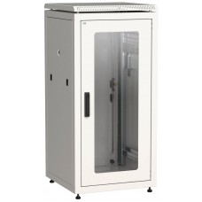 ITK Шкаф сетевой 19` LINEA N 18U 600х600 мм стеклянная передняя дверь, задняя металлическая серый