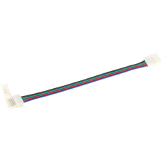 Коннектор 5шт RGB 10 мм (разъем - 15 см - разъем) IEK