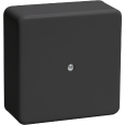 Коробка распаячная КМ для открытой проводки 75х75х28мм черная (RAL 9005) IEK