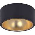 LIGHTING Светильник 4017 накладной потолочный под лампу GX53 черный/золото IEK