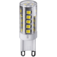 Лампа светодиодная (LED) d16мм G9 360° 3Вт 220-240В прозрачная нейтральная холодно-белая 4000К Navigator