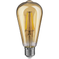 Лампа светодиодная (LED) «груша» d64мм E27 360° 4Вт 176-264В прозрачная сверхтеплая желтая 2500К Navigator