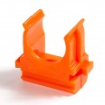 Крепёж-клипса для труб АБС-пластик оранжевая d25 мм (100шт/1000шт уп/кор) Промрукав
