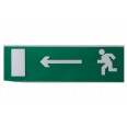 Сменное табло `Направление к эвакуационному выходу налево` зеленый фон для `Топаз` TDM