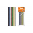 Клеевые стержни универсальные цветные с блестками, 11 мм x 100 мм, набор 6 шт, `Алмаз` TDM