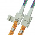 Коннектор (провод) для соединения светодиодных лент 5050 RGB с блоком питания, 4 контакта, IP20, цвет белый, 20 штук в пакете