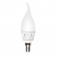 LED-CW37-6W/NW/E14/FR ALM01WH Лампа светодиодная. Форма `свеча на ветру`, матовая колба. Материал корпуса алюминий. Цвет свечения белый. Серия Merli. Упаковка пластик
