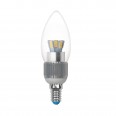 LED-C37P-5W/NW/E14/CL/DIM ALC03SL Лампа светодиодная диммируемая пятилепестковая. Форма `свеча`, прозрачная колба. Материал корпуса алюминий. Цвет свечения белый. Серия Crystal. Упаковка пластик