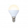 LED-G45-6W/WW/E14/FR/O Лампа светодиодная Volpe. Форма `шар`, матовая колба. Материал корпуса пластик. Цвет свечения теплый белый. Серия Optima. Упаковка картон