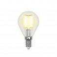 LED-G45-6W/WW/E14/CL PLS02WH Лампа светодиодная. Форма `шар`, прозрачная. Серия Sky. Теплый белый свет. Картон. ТМ Uniel.