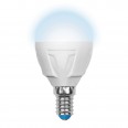 LED-G45-6W/NW/E14/FR/DIM PLP01WH Лампа светодиодная диммируемая. Форма `шар`, матовая. Серия Palazzo. Белый свет. Картон. ТМ Uniel.
